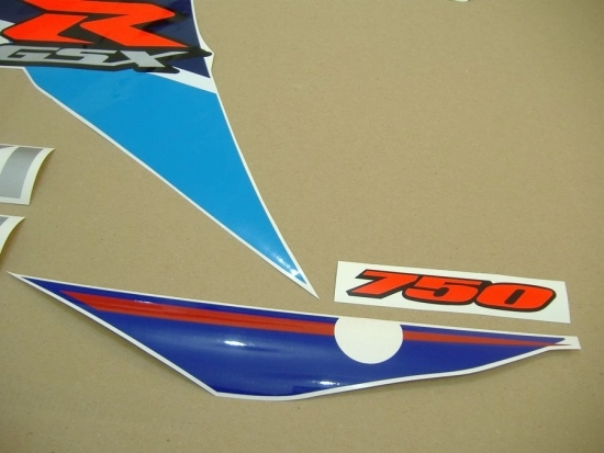 Suzuki GSX-R 750 2007 - White/Blue - Sticker-Decals