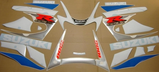 Suzuki GSX-R 1000 2001 with White/Blue Vinyl-Sticker