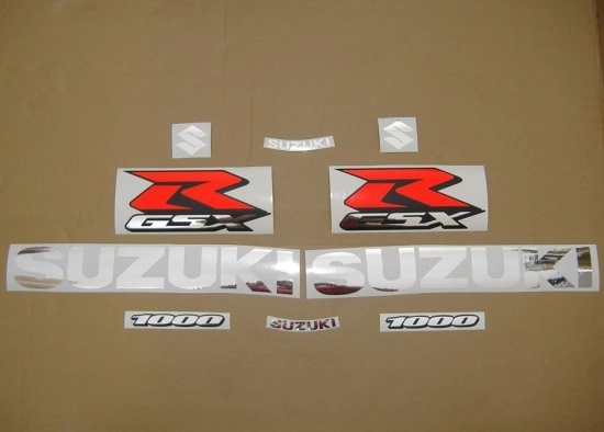 Restauration Aufkleber-Set für Suzuki GSX-R 1000 2004 in Schwarz (LE)