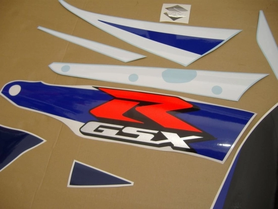 Replica Dekor für Suzuki GSX-R 1000 2004 in Weiß/Blau