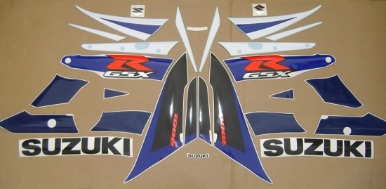 Suzuki GSX-R 1000 2004 - Weiß/Blau - Aufkleber-Dekor