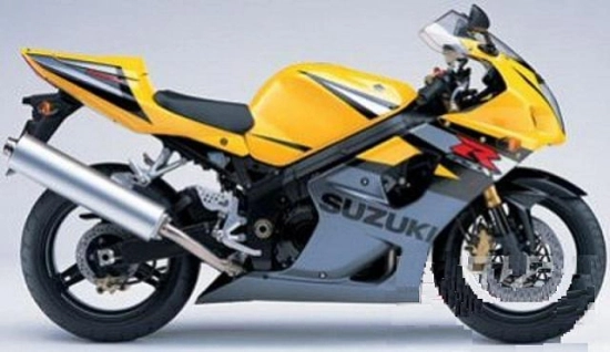 Suzuki GSX-R 1000 2004 with Yellow/Grey Motorcycle Decals