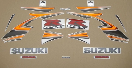 Suzuki GSX-R 1000 2007 - Orange/Black - Sticker-Decals