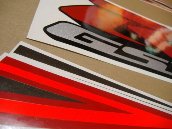 Suzuki GSX-R 1000 2007 - Silver/Red - Sticker-Decals