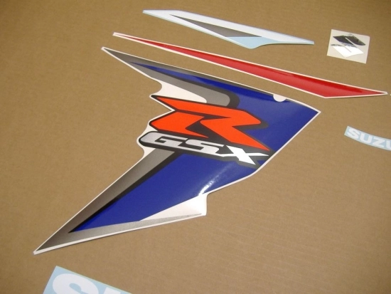 Suzuki GSX-R 1000 2008 with White/Blue Vinyl-Sticker