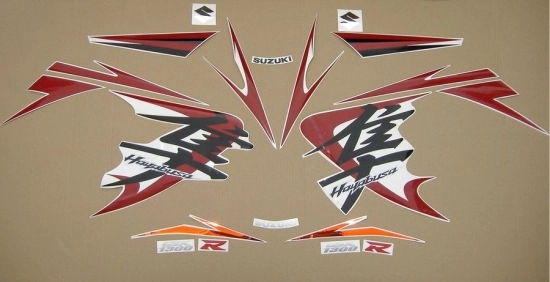Suzuki Hayabusa 2008 - Orange/Red - Sticker-Decals