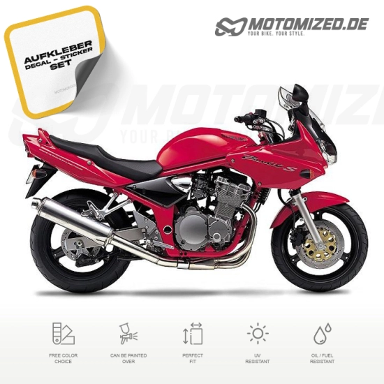 Suzuki Bandit 600S 2001 with Red Motorcycle Decals