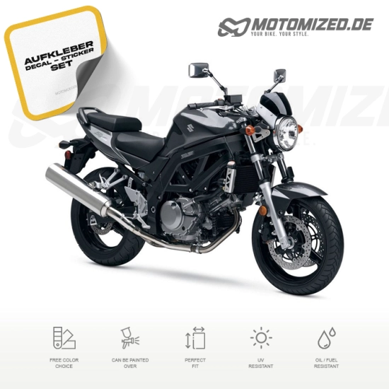 Suzuki SV 650 2008 with Black Motorcycle Decals