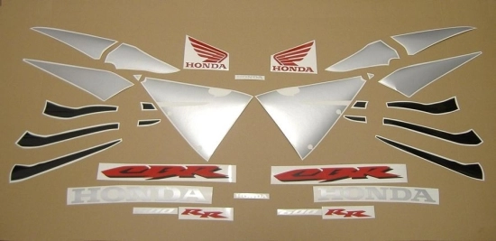 Honda CBR 600RR 2005 - Schwarz/Silber - Aufkleber-Dekor