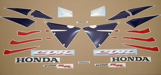 Honda CBR 600RR 2005 - Rot/Blau/Silber - Aufkleber-Dekor