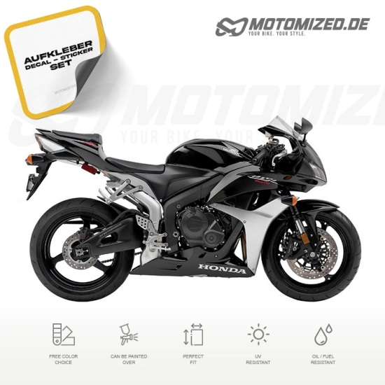 Honda CBR 600RR 2007 in schwarz/silber mit Aufkleber-Dekor