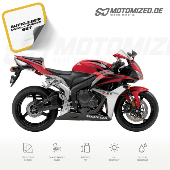 Honda CBR 600RR 2007 in rot mit Aufkleber-Dekor