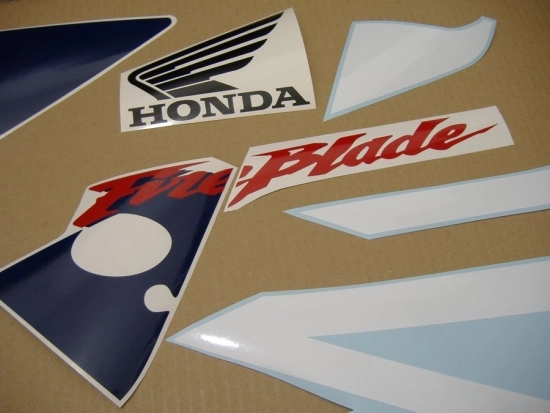 Honda CBR 954RR 2003 with White/Darkblue Replica Decal