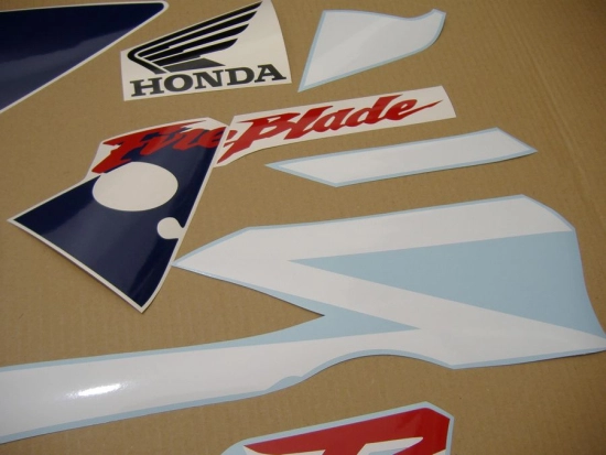 Honda CBR 954RR 2003 - White/Darkblue - Sticker-Decals