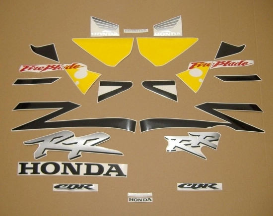 Restoration Sticker for Honda CBR 954RR 2003 in Yellow/Black