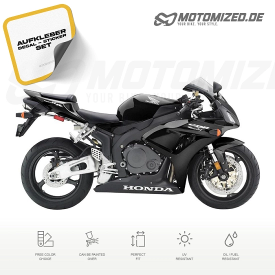 Honda CBR 1000RR 2006 in schwarz mit Aufkleber-Dekor Honda CBR 1000RR 2006 in schwarz mit Aufkleber-Dekor
