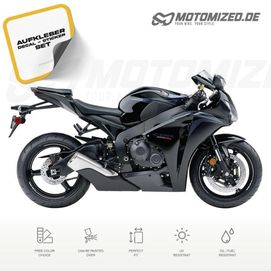 Honda CBR 1000RR 2008 in schwarz mit Aufkleber-Dekor