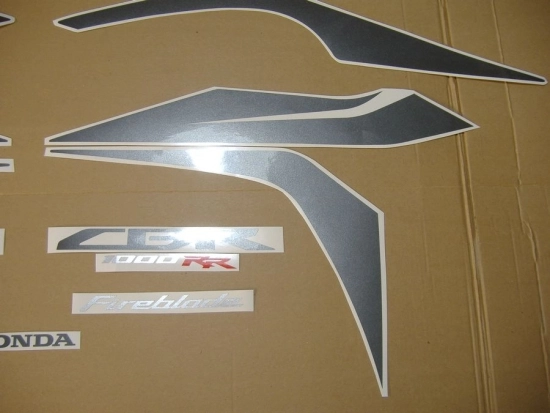 Restauration Aufkleber-Set für Honda CBR 1000RR 2008 in Schwarz