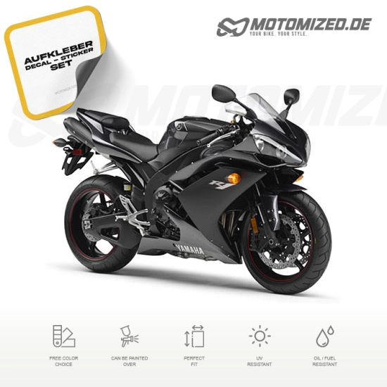 Yamaha YZF-R1 RN19 2007 in grau mit Aufkleber-Dekor