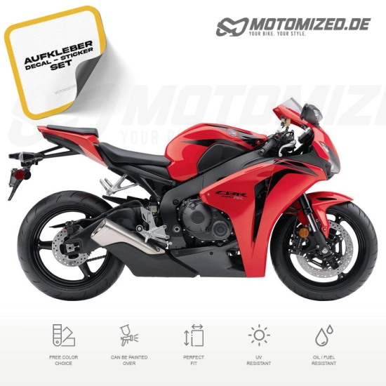 Honda CBR 1000RR 2008 in rot mit Aufkleber-Dekor
