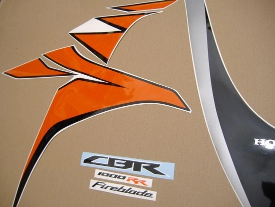 Honda CBR 1000RR 2010 - Orange/Silber - Aufkleber-Dekor