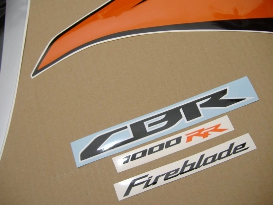 Honda CBR 1000RR 2010 - Orange/Silber - Aufkleber-Dekor