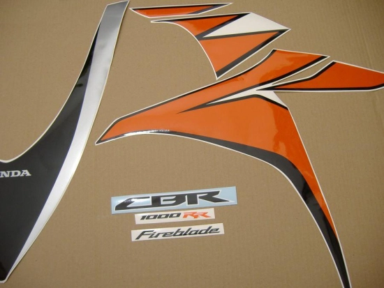 Honda CBR 1000RR 2010 - Orange/Silber - Aufkleber-Dekor