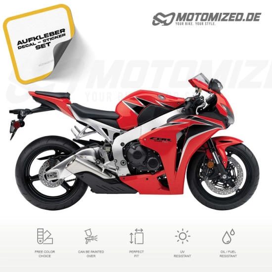 Honda CBR 1000RR 2011 in rot mit Aufkleber-Dekor