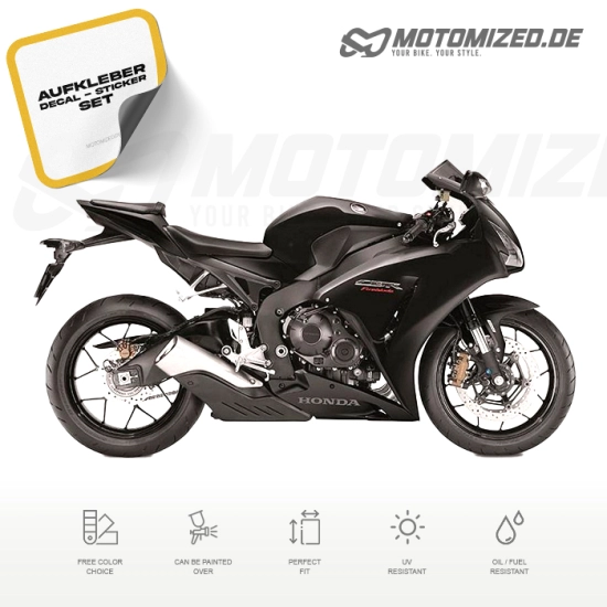 Honda CBR 1000RR 2014 in schwarz mit Aufkleber-Dekor