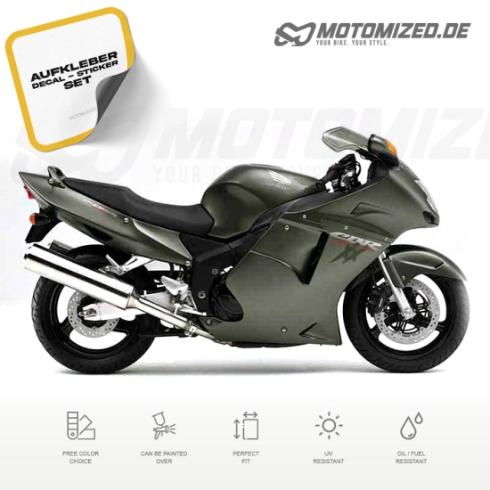 Honda CBR 1100XX 1997 with Grey Motorcycle Decals