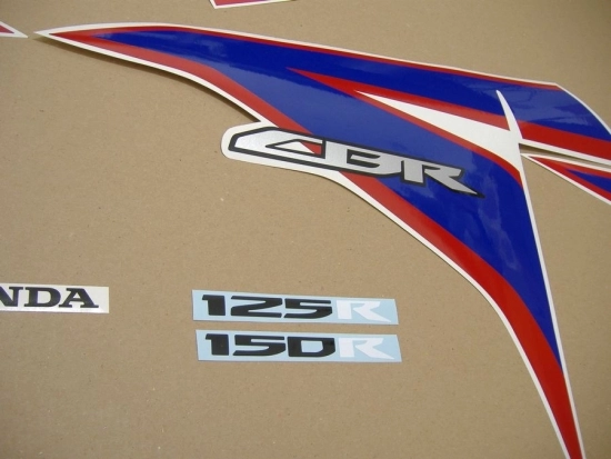 Honda CBR 150R 2012 - White/Blue - Sticker-Decals