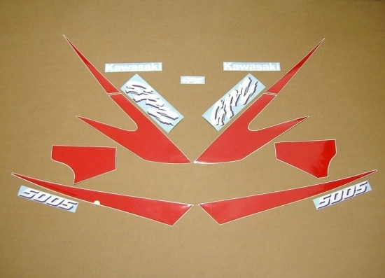 Kawasaki GPZ 500S 2001 - Schwarz/Rot - Aufkleber-Dekor