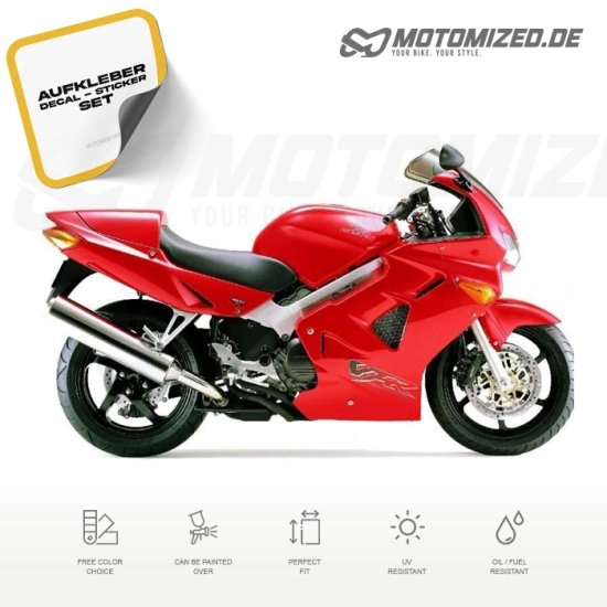 Honda VFR 800i 1998 with Red US Motorcycle Decals