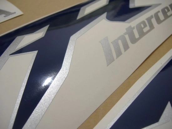 Honda VFR 800i 1999 with Blue US Vinyl-Sticker