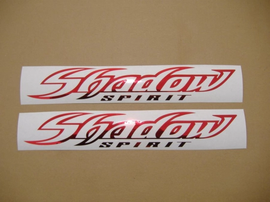 Honda Shadow Spirit with Chrome Red Motorcycle Decals