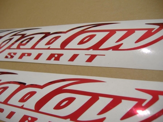 Restoration Sticker for Honda Shadow Spirit in Chrome Red