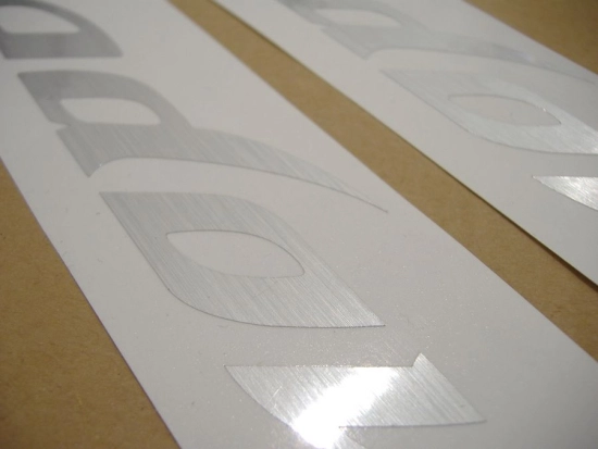 Honda Shadow with Brushed Aluminium Replica Decal