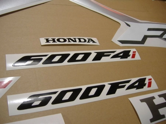 Restoration Sticker for Honda CBR 600 F4i 2002 in Silver/Black