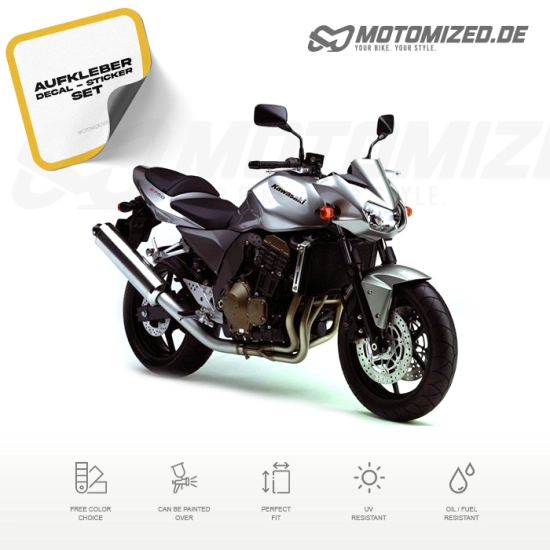 Kawasaki Z 750 2006 in silber mit Aufkleber-Dekor
