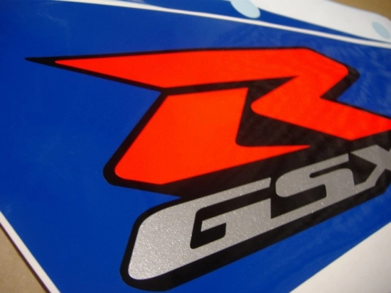 Suzuki GSX-R 1000 2003 with White/Blue Vinyl-Sticker