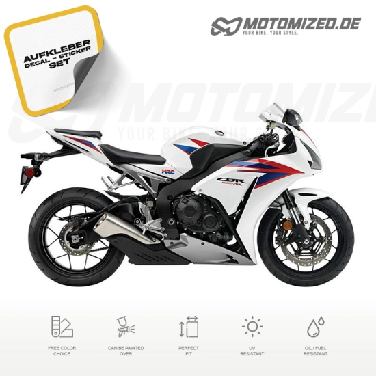 Honda CBR 1000RR 2012 in Weiß HRC mit Aufkleber-Dekor