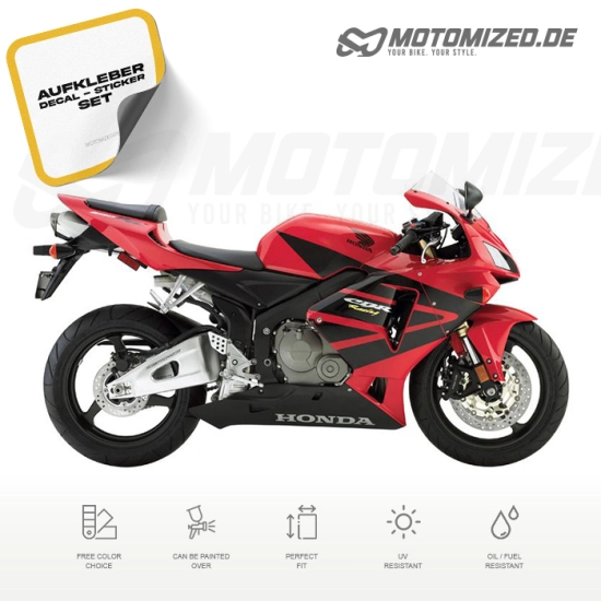 Honda CBR 600RR 2005 in rot mit Aufkleber-Dekor
