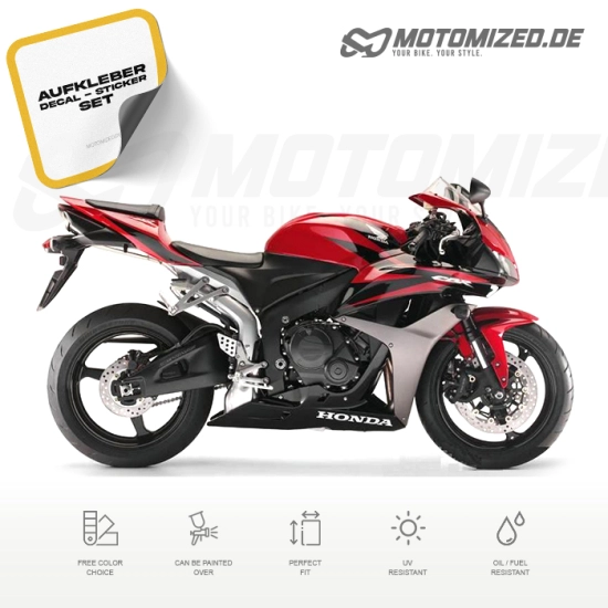 Honda CBR 600RR 2008 with Red Motorcycle Decals