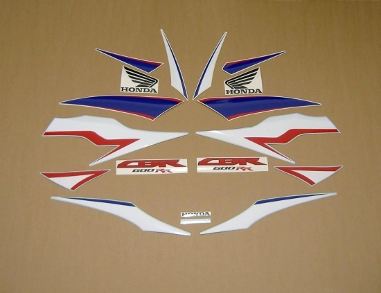 Honda CBR 600RR 2010 mit Weiß/Blau/Rot Motorrad Dekor