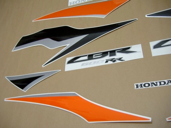 Honda CBR 600RR 2010 with Orange/Black Vinyl-Sticker
