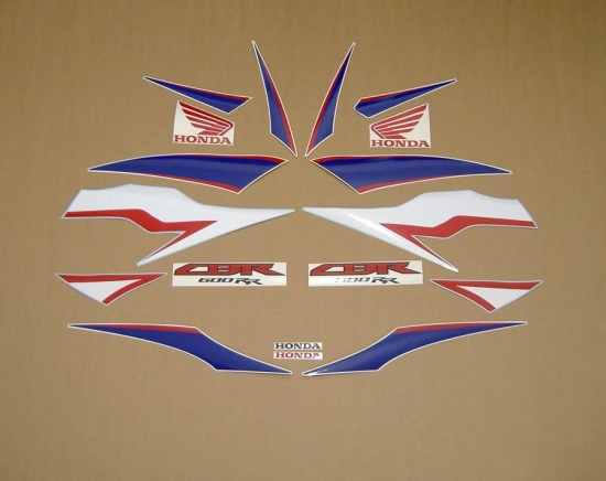 Honda CBR 600RR 2011 mit Weiß/Blau/Schwarz Motorrad Dekor