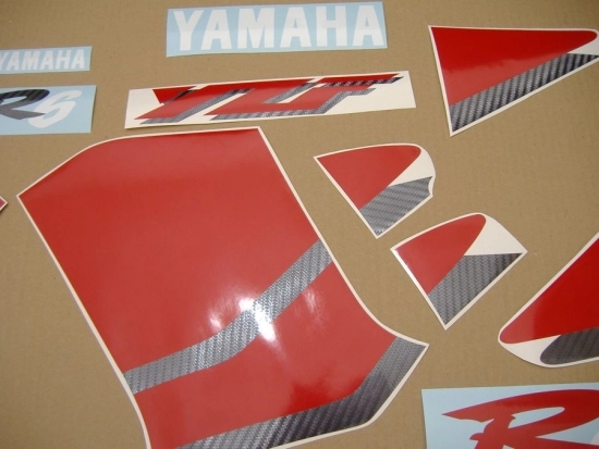 Yamaha YZF-R6 1999 - Red/White - Sticker-Decals