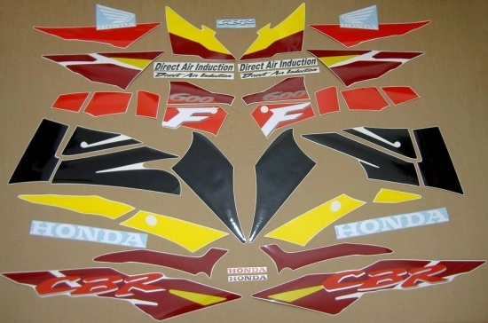Restoration Sticker for Honda CBR 600 F3 1996 in Burgundy/Black/Red