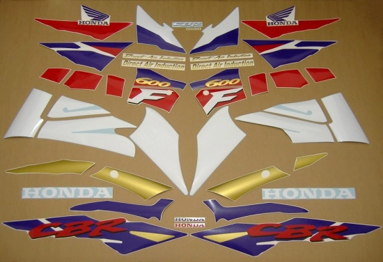 Restoration Sticker for Honda CBR 600 F3 1996 in Red/Purple/White