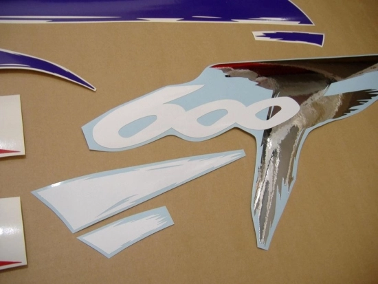 Honda CBR 600 F3 1997 with White/Red/Purple Vinyl-Sticker